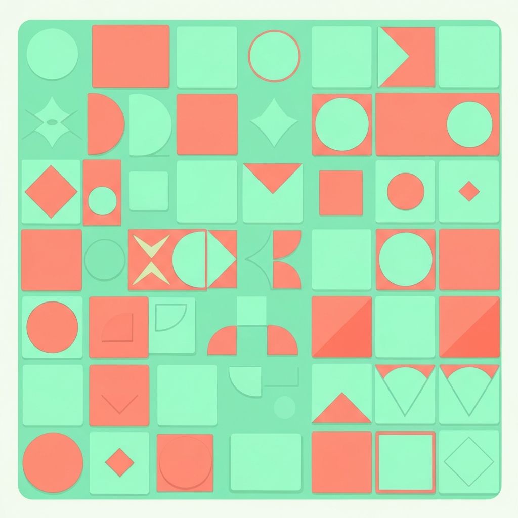 Farbenfrohes digitales Puzzlespiel